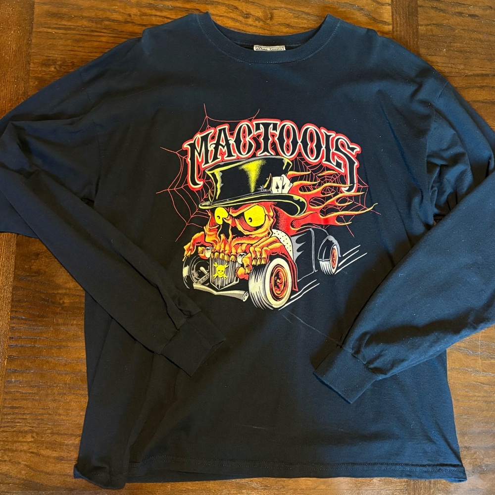 Vintage Y2K Mac Tools Long Sleeve Shirt Size XL